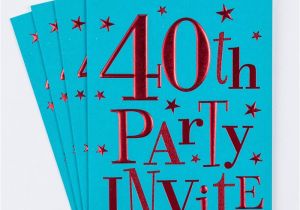 Invitation Cards for 40th Birthday Party 40th Birthday Party Invitation Cards Pack Of 10 Only 1 49