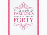 Invitation Cards for 40th Birthday Party Absolutely Fabulous 40th Birthday Party Invitation Card