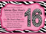 Invitation Cards for Sweet 16 Birthday 16th Birthday Invitation Ideas Cimvitation