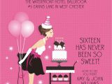 Invitation Cards for Sweet 16 Birthday Birthday Party Sweet 16 Birthday Invitations Templates