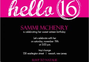 Invitation for 16th Birthday Party Invitations for Sweet 16th Birthday Party Free