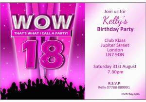 Invitation for 18th Birthday Party 18th Birthday Party Invitations Home Personalised Girl