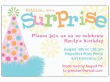 Invitation for A Surprise Birthday Party Birthday Hat Surprise Party Invitations Paperstyle