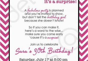 Invitation for A Surprise Birthday Party Chevron Surprise Party Invitation Printable Invitation