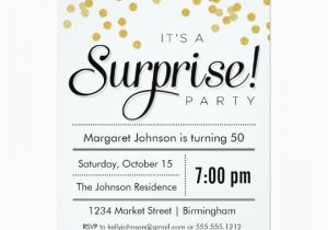 Invitation for A Surprise Birthday Party Confetti Surprise Party Invitation Zazzle Com