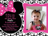 Invitation for One Year Old Birthday Party Free Printable 1st Birthday Minnie Mouse Invitation