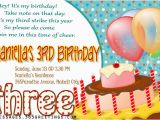 Invitation to A Birthday Party Message 3rd Birthday Invitations 365greetings Com