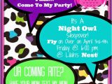 Invitation to A Birthday Party Text Bolling with 5 Quot Night Owl Quot Party Invitations
