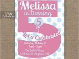 Invitation Wording for 5th Birthday Girl 5th Birthday Invitations Printable Fifth Birthday Invitation