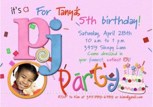 Invitation Wording for 5th Birthday Girl 5th Birthday Party Invitation Wording Eysachsephoto Com