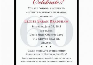 Invitation Wording for 60th Birthday Party Birthday Invitation Templates 60th Birthday Invitation