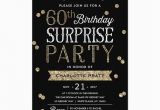 Invitation Wording for 60th Birthday Surprise Party 60th Glitter Confetti Surprise Party Invitation Birthday