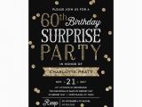 Invitation Wording for 60th Birthday Surprise Party 60th Glitter Confetti Surprise Party Invitation Birthday