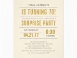 Invitation Wording for 70th Birthday Surprise Party Big Type 70th Birthday Surprise Party Invitations Zazzle