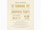 Invitation Wording for 70th Birthday Surprise Party Big Type 70th Birthday Surprise Party Invitations Zazzle