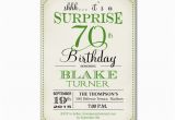 Invitation Wording for 70th Birthday Surprise Party Surprise 70th Birthday Invitation Any Age Green Retro