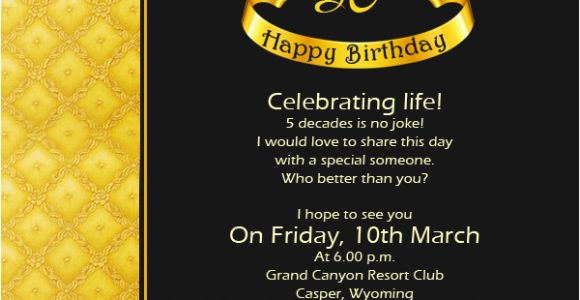 Invitations 50th Birthday Party Wordings 50th Birthday Invitation Wording Samples Wordings and