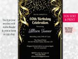 Invitations 60th Birthday Celebration 60th Birthday Invitation 60th Birthday Party Invitation 60th