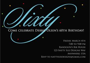 Invitations 60th Birthday Celebration Custom 60th Birthday Invitation by Nattysuedesigns1 On Etsy