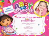Invitations Cards for Birthday Parties Dora Invitation Card for Birthday