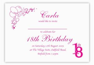 Invitations for 18th Birthday Party 18th Birthday Party Invitation Birthdays