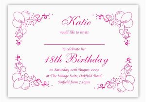 Invitations for 18th Birthday Party 18th Birthday Party Invitation Birthdays