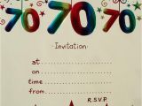 Invitations for 70th Birthday Party Templates 15 70th Birthday Invitations Design and theme Ideas