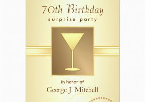 Invitations for 70th Birthday Surprise Party 70th Birthday Surprise Party Invitations Gold Zazzle