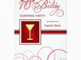 Invitations for 70th Birthday Surprise Party 70th Birthday Surprise Party Invitations Red Zazzle