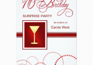 Invitations for 70th Birthday Surprise Party 70th Birthday Surprise Party Invitations Red Zazzle