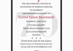 Invitations for 70th Birthday Surprise Party Classic 70th Birthday Red Surprise Invitations Paperstyle