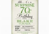 Invitations for 70th Birthday Surprise Party Surprise 70th Birthday Invitation Any Age Green Retro