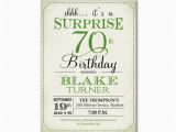 Invitations for 70th Birthday Surprise Party Surprise 70th Birthday Invitation Any Age Green Retro