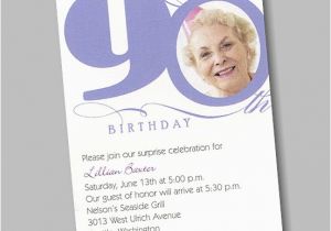 Invitations for 90th Birthday Party Printable 90th Birthday Invitations Printable 360 Degree