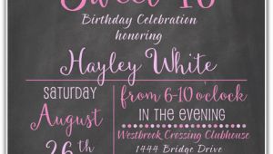 Invitations for A Sweet 16 Birthday Party Sweet 16 Birthday Party Invitations