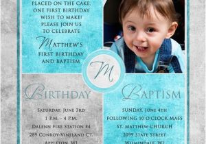 Invitations for Baptism and 1st Birthday together Free Printable First Birthday and Baptism Invitation