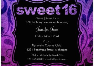 Invitations for Sweet Sixteen Birthday Party Brilliant Emblem Sweet 16 Birthday Party Invitations