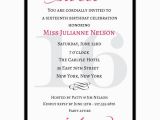 Invitations for Sweet Sixteen Birthday Party Classic Pink Sweet 16 Birthday Invitations Paperstyle