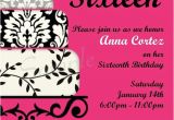 Invitations for Sweet Sixteen Birthday Party Printable Sweet Sixteen Party Invitation