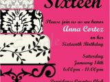 Invitations for Sweet Sixteen Birthday Party Printable Sweet Sixteen Party Invitation