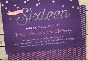 Invitations for Sweet Sixteen Birthday Party Sweet 16 Birthday Invitation Sweet Sixteen Birthday