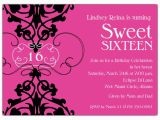 Invitations for Sweet Sixteen Birthday Party Sweet 16 Invitation Quotes Quotesgram