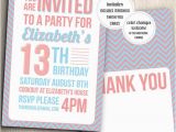 Invitations for Teenage Girl Birthday Party Items Similar to Birthday Party Invitation for Teenage