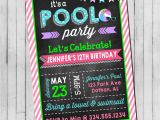 Invitations for Teenage Girl Birthday Party Pool Party Birthday Invitation Girl Teen Pool Party Beach