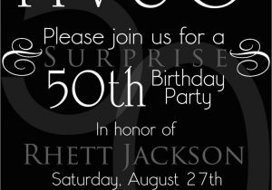 Invites for 50th Birthday Party Surprise 50th Birthday Party Invitations Template Best