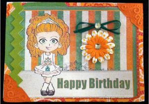 Irish Birthday Girl Little Irish Dance Girl Happy Birthday Card 5×7