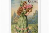 Irish Birthday Girl Victorian Irish Girl Birthday Card Zazzle