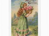 Irish Birthday Girl Victorian Irish Girl Birthday Card Zazzle