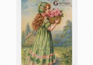 Irish Birthday Girl Victorian Irish Girl Birthday Card Zazzle