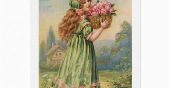Irish Birthday Girl Victorian Irish Girl Birthday Card Zazzle